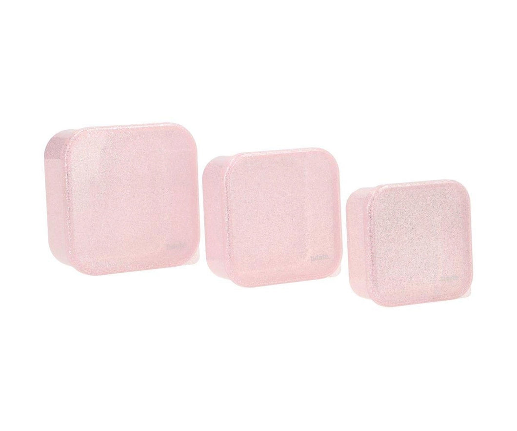 3-Piece Lunch Box Set - Glitter Pink