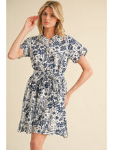 Load image into Gallery viewer, Summer Vibe Collared Mini Dress - Navy