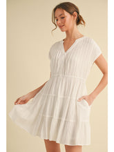Load image into Gallery viewer, Kennedy Button Up Dress - White