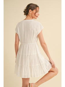 Kennedy Button Up Dress - White