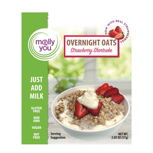 Overnight Oats Single - Gluten Free Strawberry Shortcake