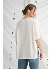 Load image into Gallery viewer, Vintage Red White &amp; Bow Top - Cream
