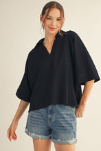 Load image into Gallery viewer, Indiya V-Neck Top - Black