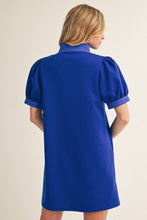 Load image into Gallery viewer, Brittani Puff Sleeve Dress - Royal Blue