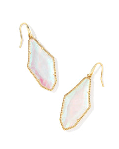 Kendra Scott Evelyn Drop Earrings in Gold Rock Crystal Dichroic