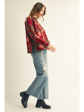 Load image into Gallery viewer, Cindy Floral Sweater - Olive