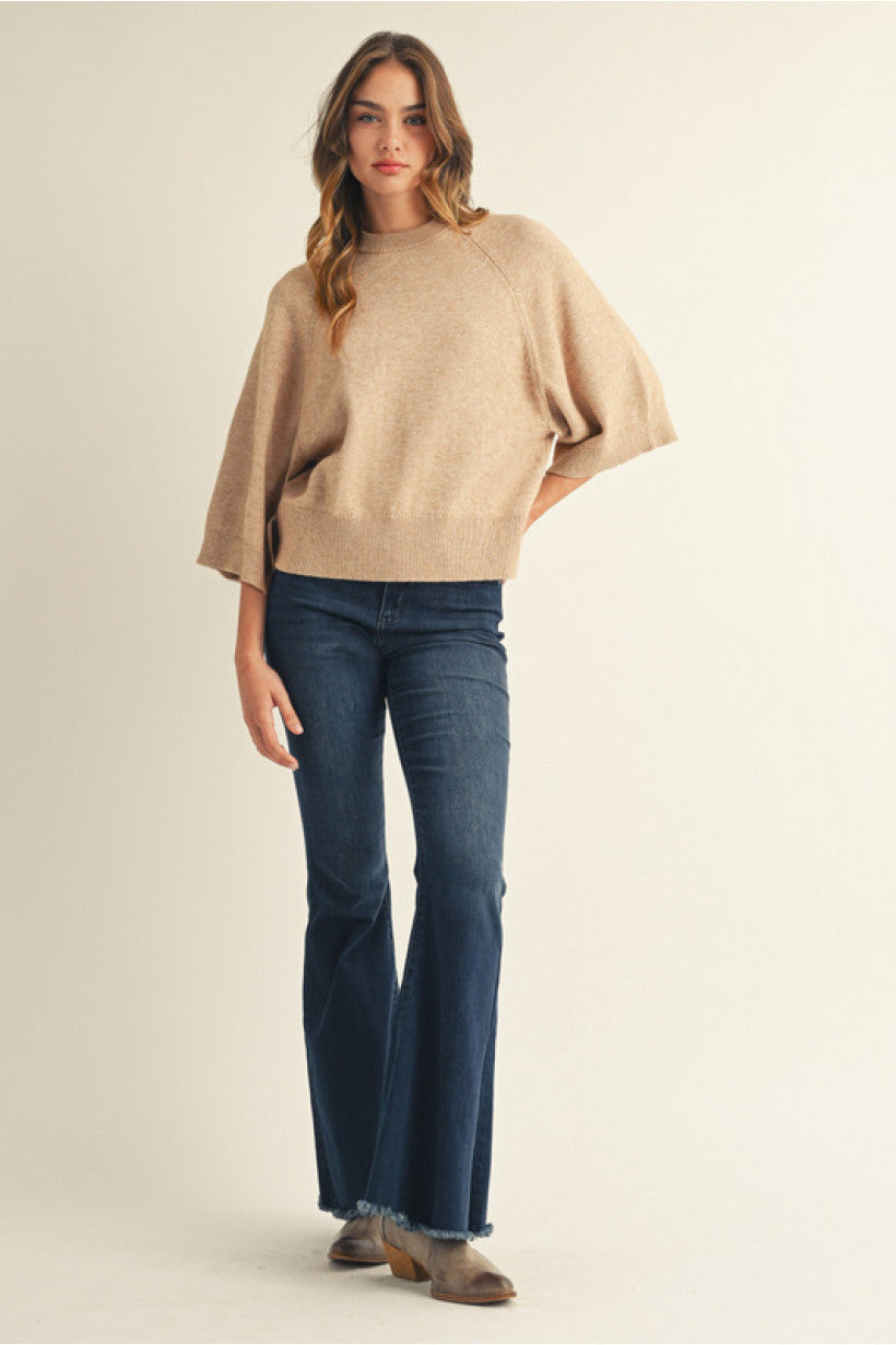 Novelty Sweater Top - Oatmeal