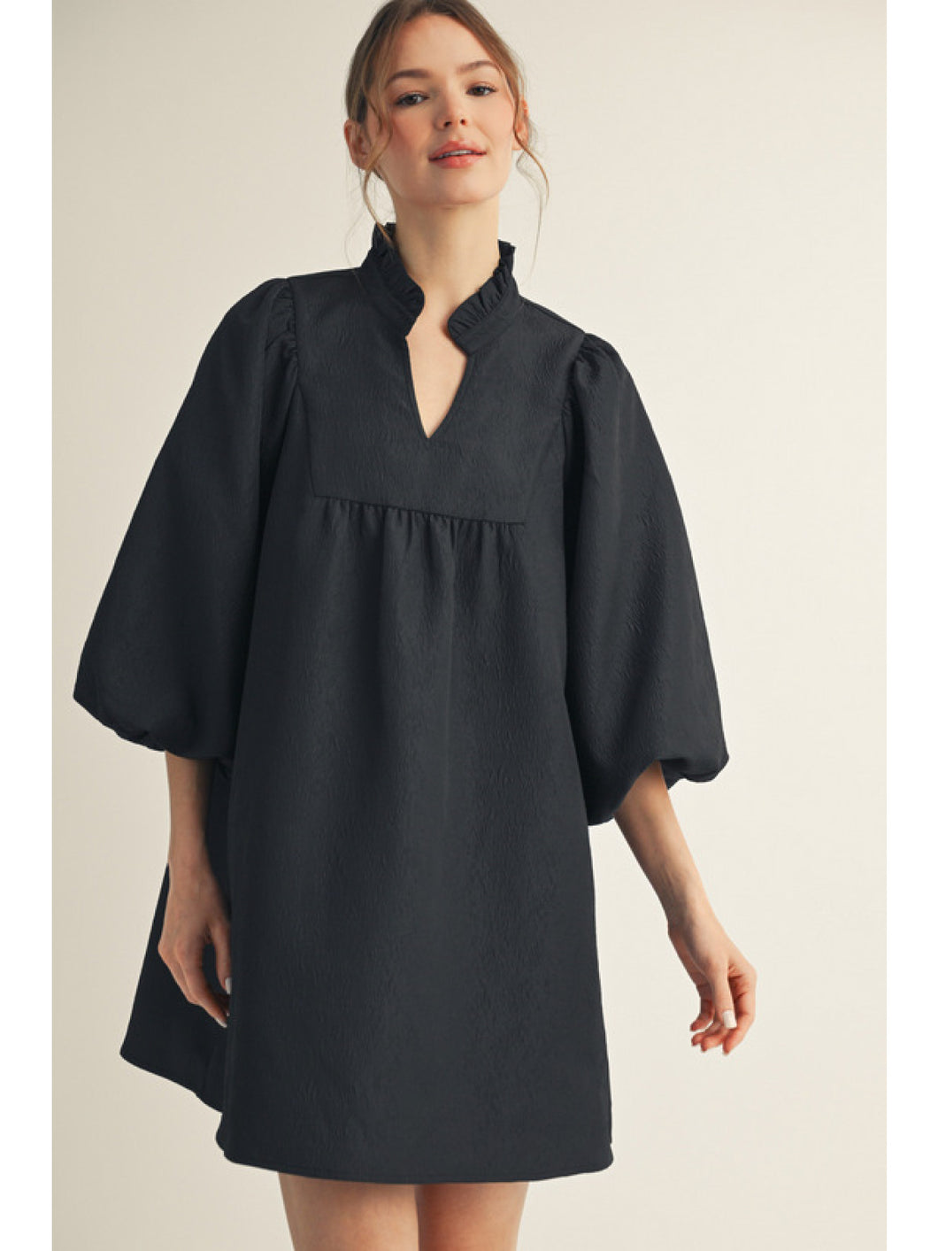 Kimmie Babydoll Dress - Black