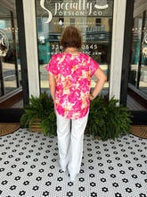 Load image into Gallery viewer, Whitney Watercolor Top - Hot Pink