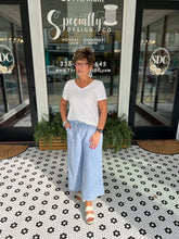 Load image into Gallery viewer, Terry Knit Palazzo Pants by Easel - Denim