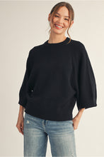 Load image into Gallery viewer, Novelty Sweater Top - Black