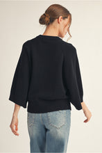 Load image into Gallery viewer, Novelty Sweater Top - Black