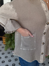 Load image into Gallery viewer, Luxe Waffle Shacket - Khaki *regular &amp; curvy*