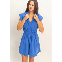 Load image into Gallery viewer, Lyla Collared Mini Dress - Cobalt Blue