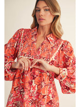 Load image into Gallery viewer, Riley Fall Floral Dress - Orange