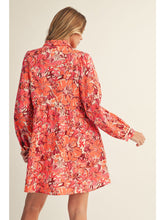 Load image into Gallery viewer, Riley Fall Floral Dress - Orange