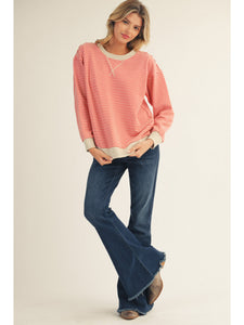 Vera Striped Top - Red