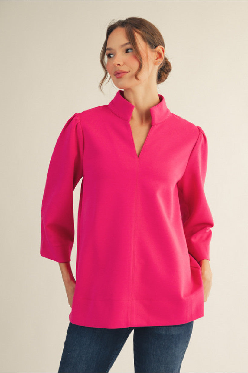Keep It Professional Top - Hot Pink