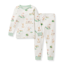 Load image into Gallery viewer, Burt's Bees Bunny Egg Hunt Organic Cotton Two-Piece Pajamas