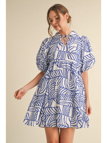 Alayna Babydoll Dress - Royal Blue