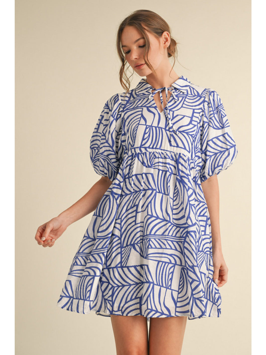 Alayna Babydoll Dress - Royal Blue