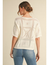 Load image into Gallery viewer, Sloan Crochet Knit Top - Ivory