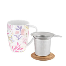 Load image into Gallery viewer, Bailey Ceramic Tea Mug with Tea Infuser - Botanical Bliss
