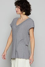 Load image into Gallery viewer, Dana Ribbed Jersey Tee - Charcoal