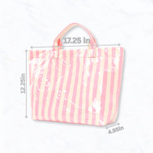 Load image into Gallery viewer, Waterproof Glossy Stripe Tote Bags - Light Pink