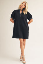 Load image into Gallery viewer, Brittani Puff Sleeve Dress - Black