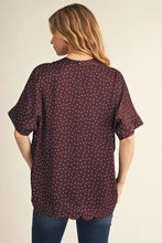 Load image into Gallery viewer, The Dotted Delight Top - Burgundy