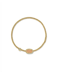 Kendra Scott Grayson Gold Stretch Bracelet in Sand Drusy