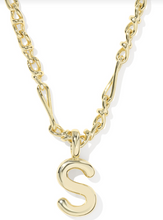 Load image into Gallery viewer, Bubble Letter Pendant Necklace in Gold by Kendra Scott