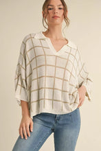 Load image into Gallery viewer, Chelsea Checked Sweater - Taupe
