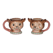Load image into Gallery viewer, Vintage Pink Reindeer Mugs