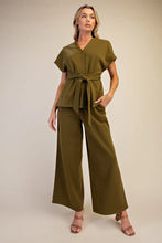 Load image into Gallery viewer, Allie Wide Leg Pull On Pants - Olive
