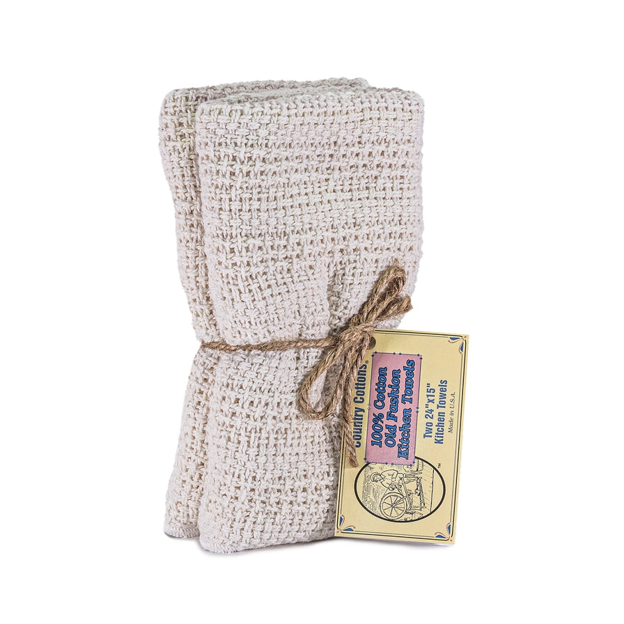 Country Cottons Old Fashioned Kitchen Towels - Set of 2