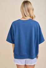 Load image into Gallery viewer, FASHION SHOW USA Lace Ribbon Top - Navy