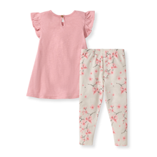 Load image into Gallery viewer, Burt's Bees Slub Tunic &amp; Cherry Blossoms Pants Set