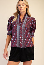 Load image into Gallery viewer, Mindy Button Down Blouse - Burgundy
