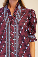 Load image into Gallery viewer, Mindy Button Down Blouse - Burgundy