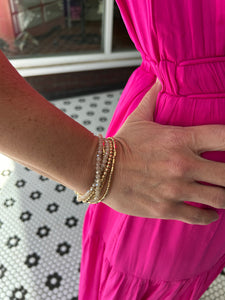 Maya Tiered Maxi Dress - Hot Pink