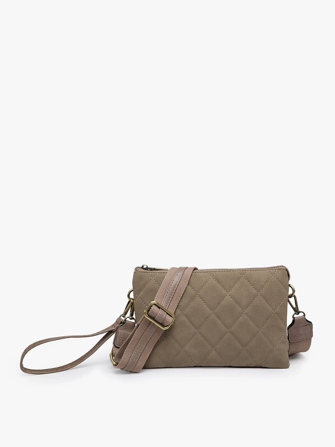 Izzy Quilted Crossbody - Grey Taupe