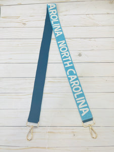 Gameday Beaded Guitar Strap - North Carolina