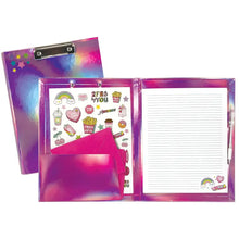 Load image into Gallery viewer, Pink Holographic Clipboard Set
