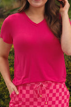 Load image into Gallery viewer, Jess Lea Basic Tee - Hot Pink