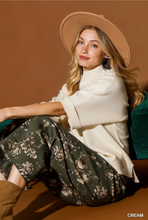 Load image into Gallery viewer, Mock Neck Dolman Sleeve Sweater Top - Cream