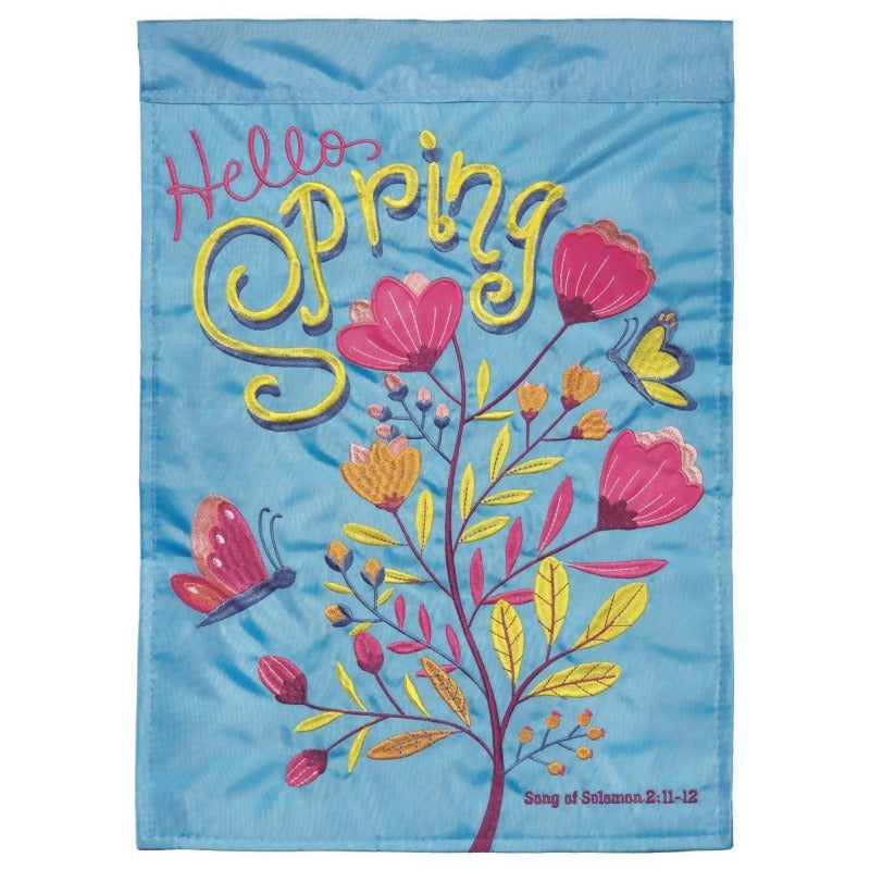 Hello Spring Garden Flag