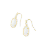 Load image into Gallery viewer, Kendra Scott Lee Gold Drop Earrings in White Opal