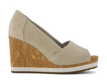 Load image into Gallery viewer, TOMS Shoes - Essential Wedge - Champagne Tonal Woven